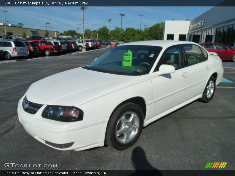 White / Medium Gray 2005 Chevrolet Impala LS