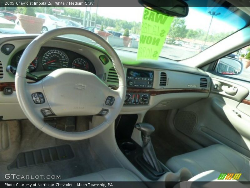 White / Medium Gray 2005 Chevrolet Impala LS