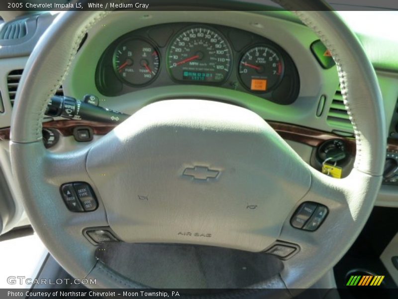 White / Medium Gray 2005 Chevrolet Impala LS