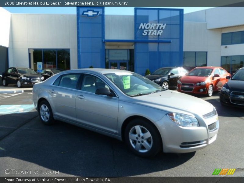 Silverstone Metallic / Titanium Gray 2008 Chevrolet Malibu LS Sedan