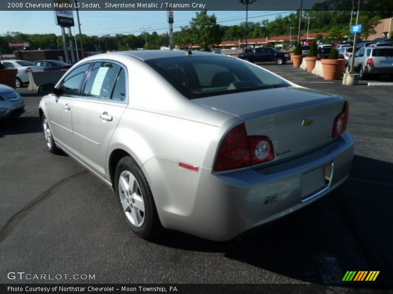 Silverstone Metallic / Titanium Gray 2008 Chevrolet Malibu LS Sedan