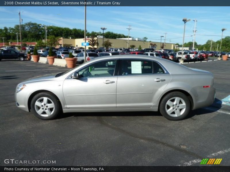 Silverstone Metallic / Titanium Gray 2008 Chevrolet Malibu LS Sedan
