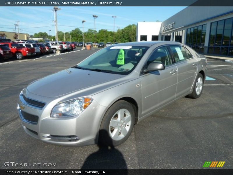 Silverstone Metallic / Titanium Gray 2008 Chevrolet Malibu LS Sedan