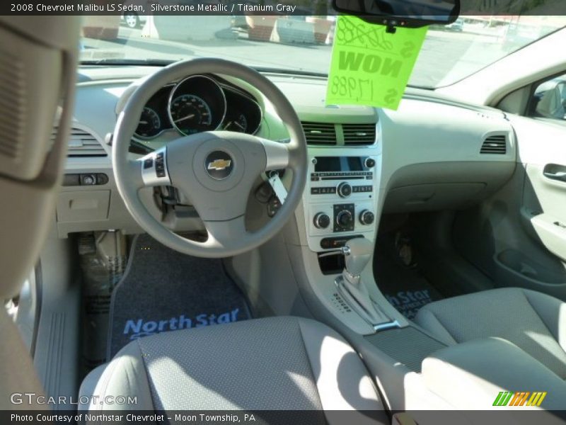 Silverstone Metallic / Titanium Gray 2008 Chevrolet Malibu LS Sedan