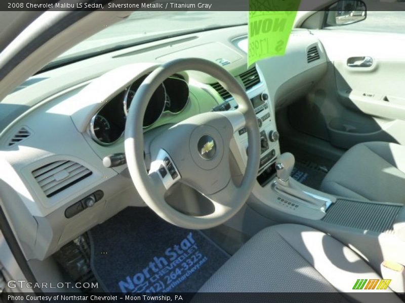 Silverstone Metallic / Titanium Gray 2008 Chevrolet Malibu LS Sedan