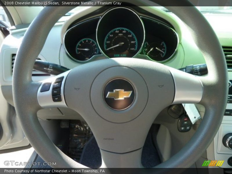 Silverstone Metallic / Titanium Gray 2008 Chevrolet Malibu LS Sedan