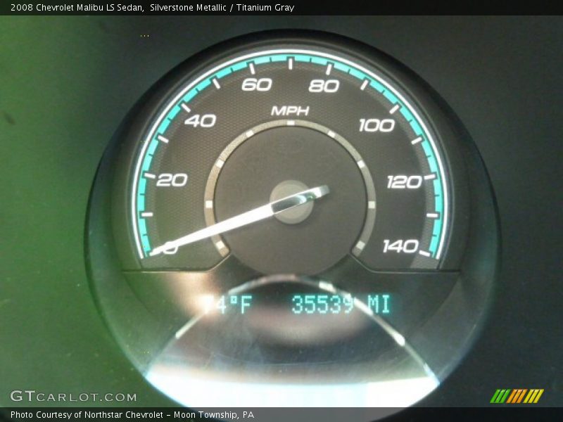 Silverstone Metallic / Titanium Gray 2008 Chevrolet Malibu LS Sedan