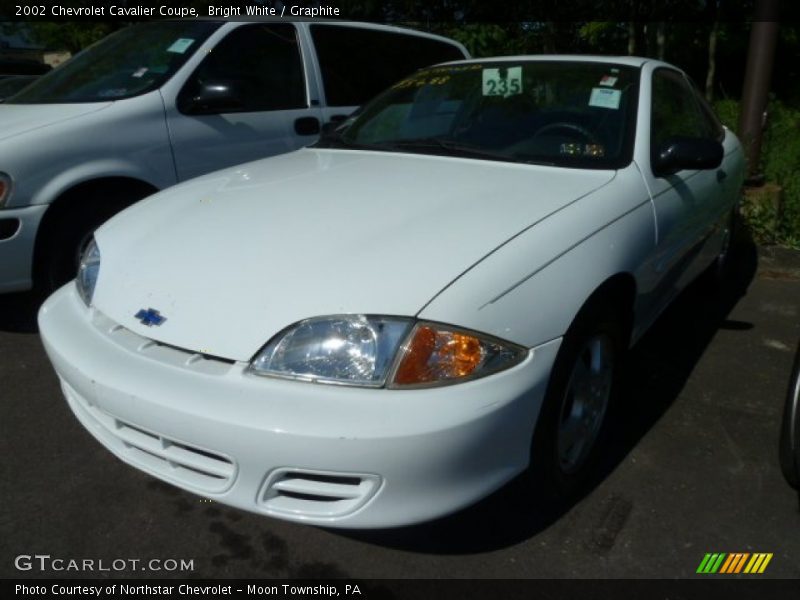 Bright White / Graphite 2002 Chevrolet Cavalier Coupe