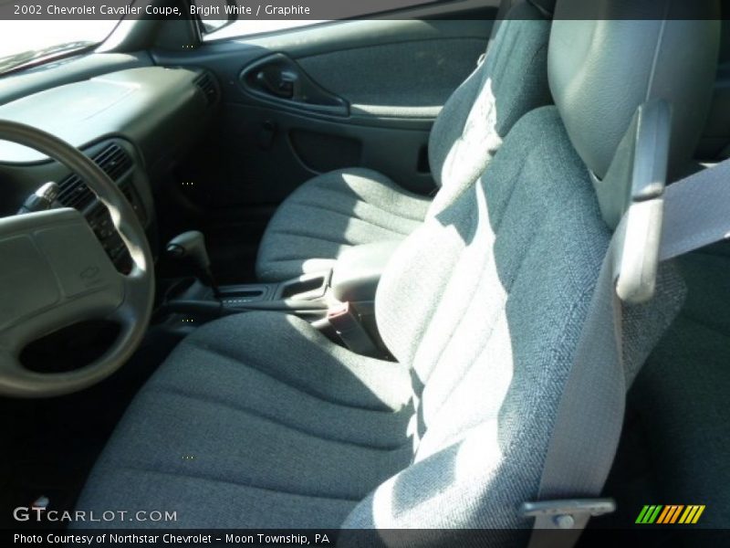 Bright White / Graphite 2002 Chevrolet Cavalier Coupe