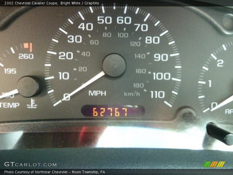 Bright White / Graphite 2002 Chevrolet Cavalier Coupe