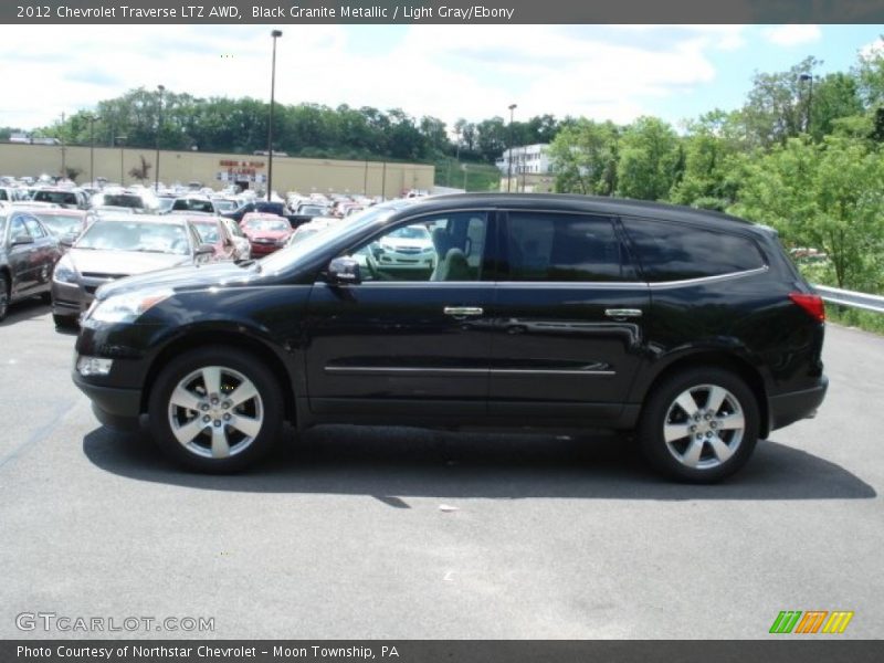 Black Granite Metallic / Light Gray/Ebony 2012 Chevrolet Traverse LTZ AWD