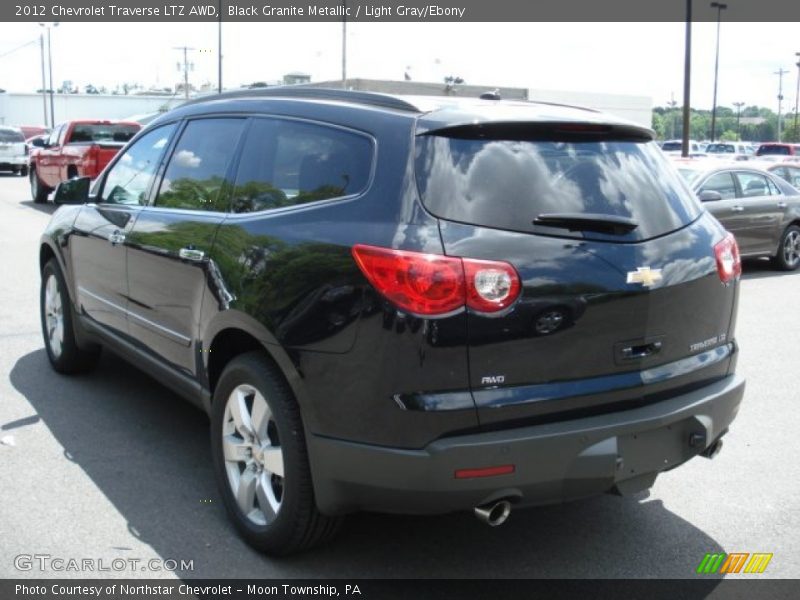 Black Granite Metallic / Light Gray/Ebony 2012 Chevrolet Traverse LTZ AWD