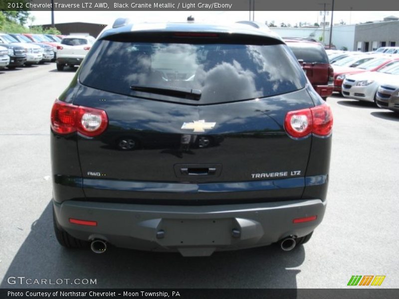 Black Granite Metallic / Light Gray/Ebony 2012 Chevrolet Traverse LTZ AWD