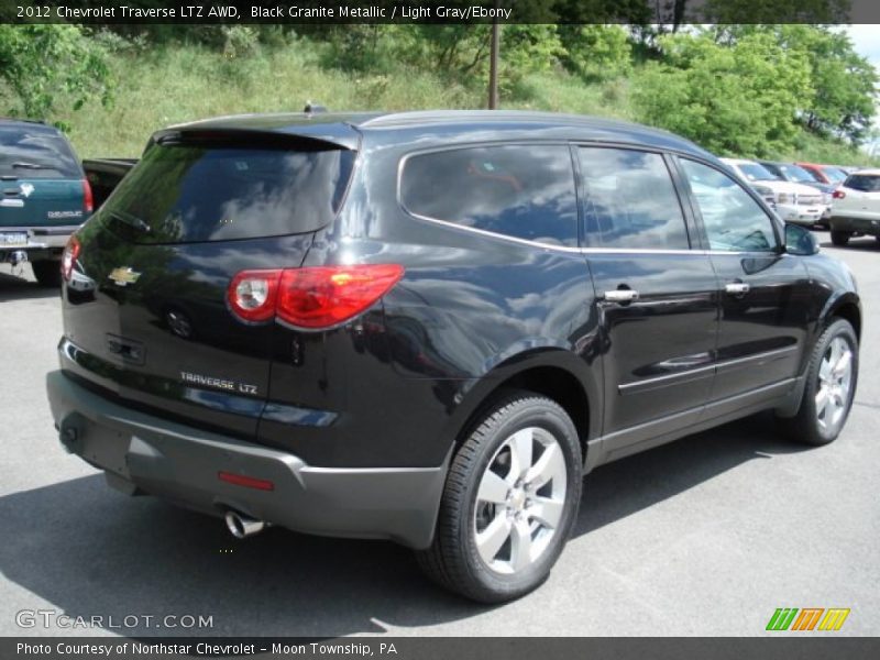 Black Granite Metallic / Light Gray/Ebony 2012 Chevrolet Traverse LTZ AWD