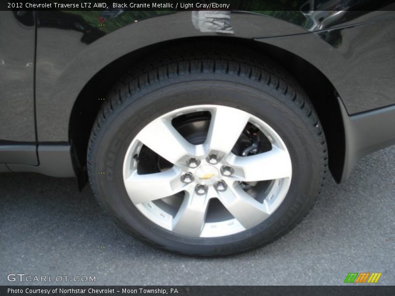 Black Granite Metallic / Light Gray/Ebony 2012 Chevrolet Traverse LTZ AWD