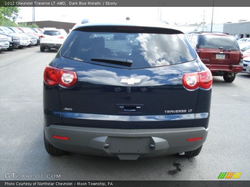 Dark Blue Metallic / Ebony 2012 Chevrolet Traverse LT AWD