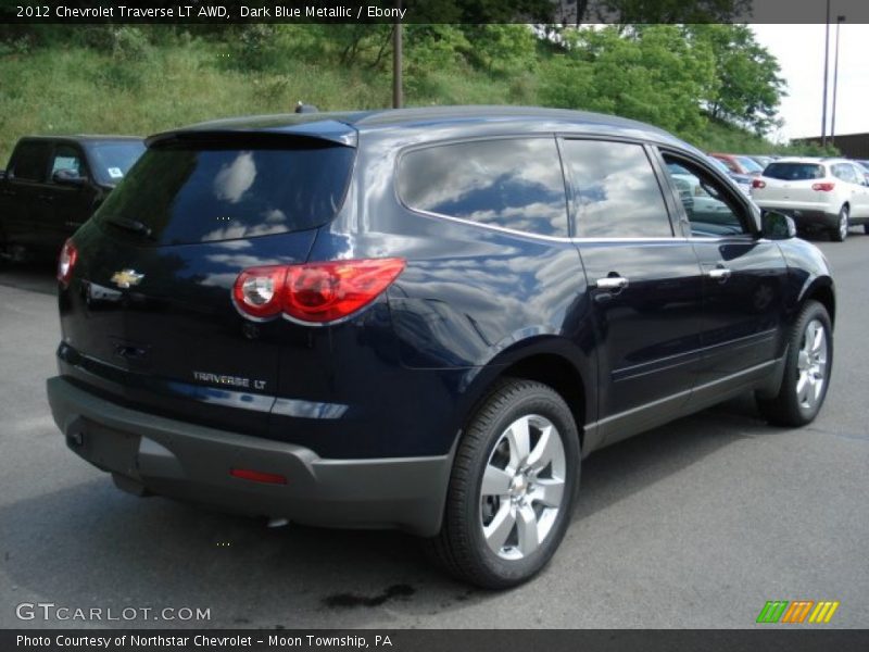 Dark Blue Metallic / Ebony 2012 Chevrolet Traverse LT AWD