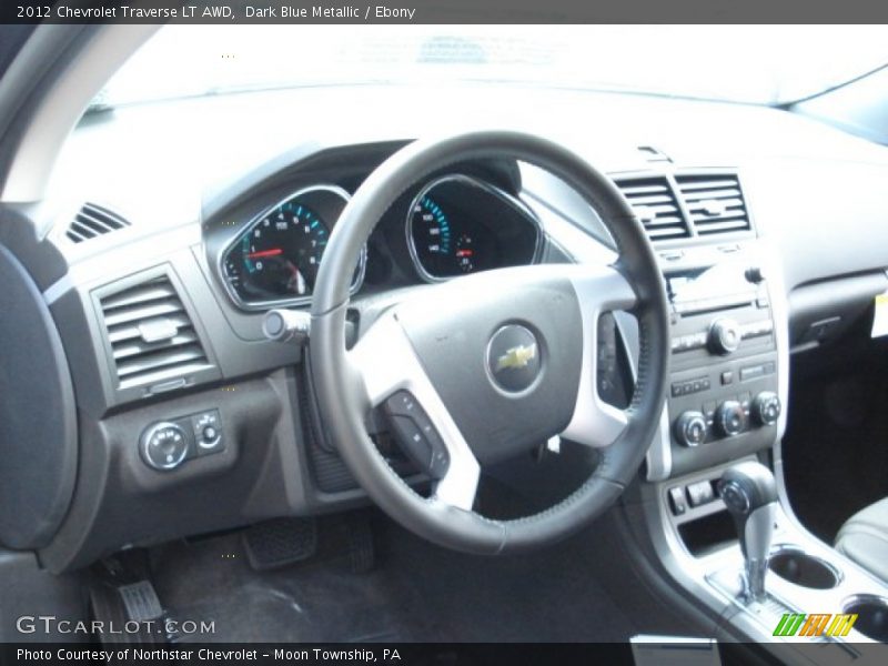 Dark Blue Metallic / Ebony 2012 Chevrolet Traverse LT AWD