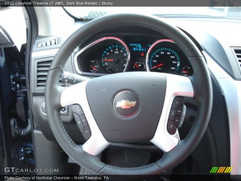 Dark Blue Metallic / Ebony 2012 Chevrolet Traverse LT AWD