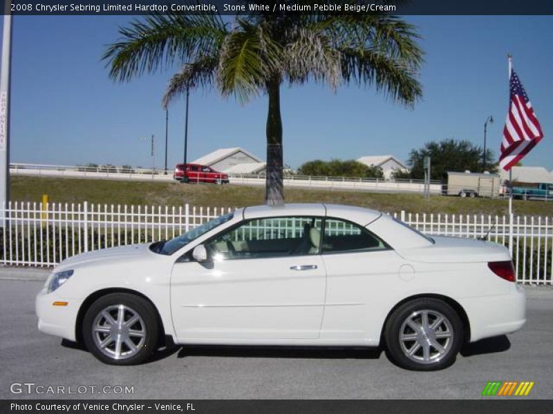 Stone White / Medium Pebble Beige/Cream 2008 Chrysler Sebring Limited Hardtop Convertible