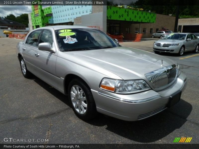 Silver Birch Metallic / Black 2011 Lincoln Town Car Signature Limited