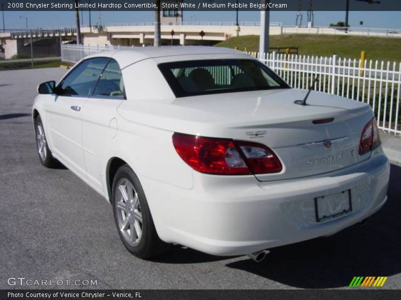 Stone White / Medium Pebble Beige/Cream 2008 Chrysler Sebring Limited Hardtop Convertible