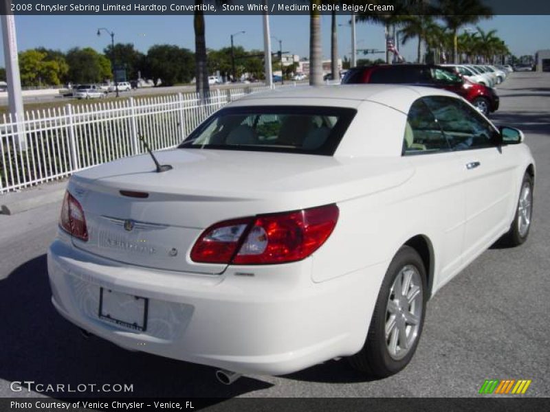 Stone White / Medium Pebble Beige/Cream 2008 Chrysler Sebring Limited Hardtop Convertible