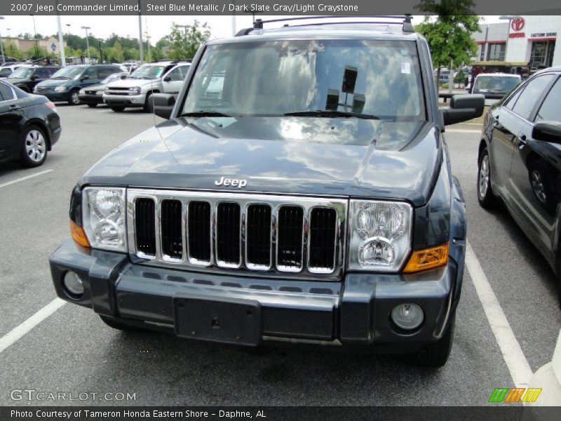 Steel Blue Metallic / Dark Slate Gray/Light Graystone 2007 Jeep Commander Limited