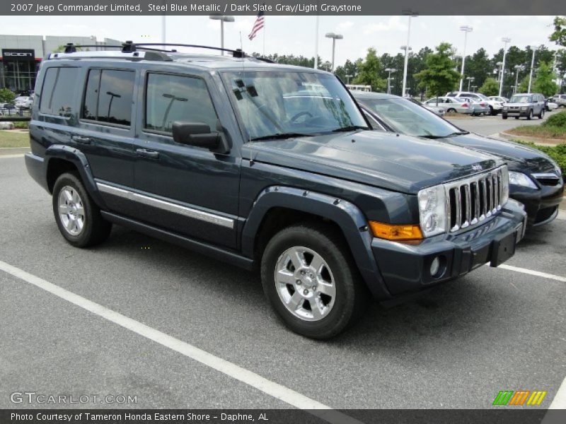 Steel Blue Metallic / Dark Slate Gray/Light Graystone 2007 Jeep Commander Limited