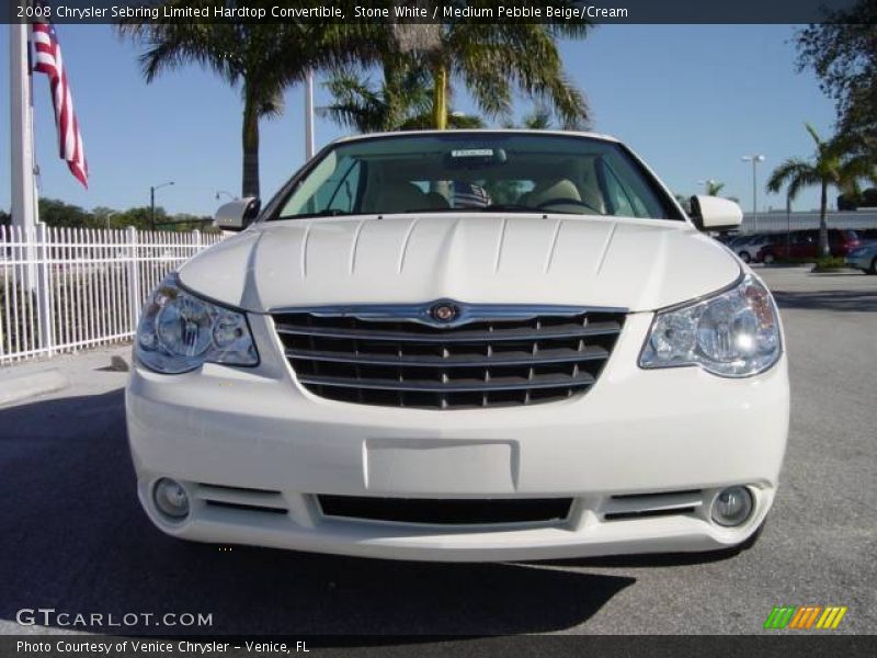 Stone White / Medium Pebble Beige/Cream 2008 Chrysler Sebring Limited Hardtop Convertible