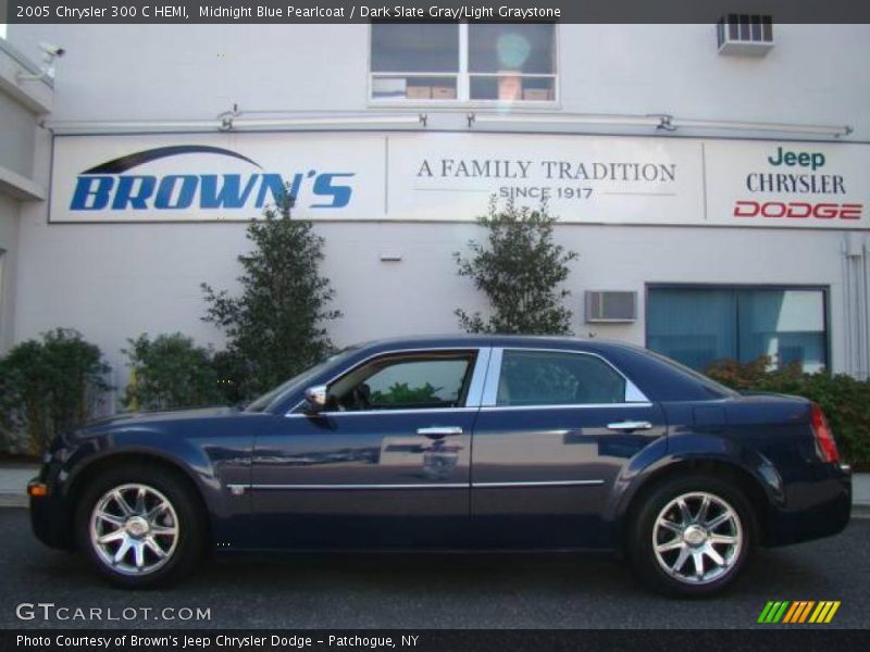 Midnight Blue Pearlcoat / Dark Slate Gray/Light Graystone 2005 Chrysler 300 C HEMI