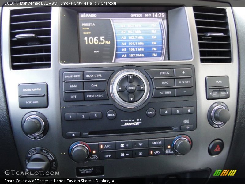 Controls of 2010 Armada SE 4WD