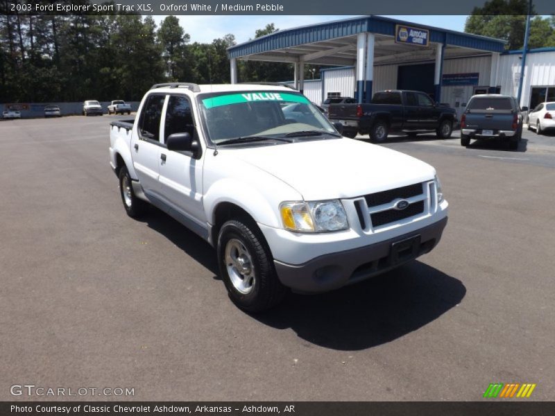 Oxford White / Medium Pebble 2003 Ford Explorer Sport Trac XLS