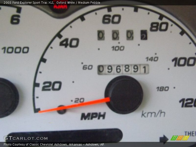 Oxford White / Medium Pebble 2003 Ford Explorer Sport Trac XLS