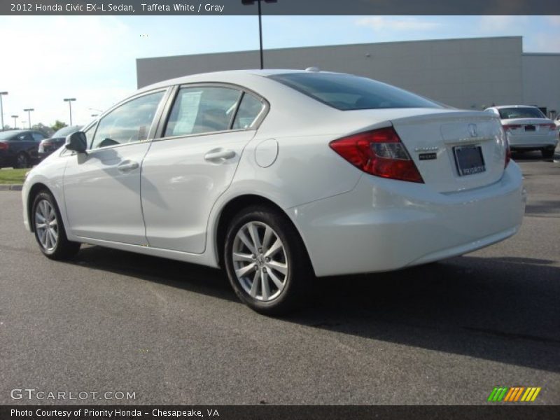 Taffeta White / Gray 2012 Honda Civic EX-L Sedan