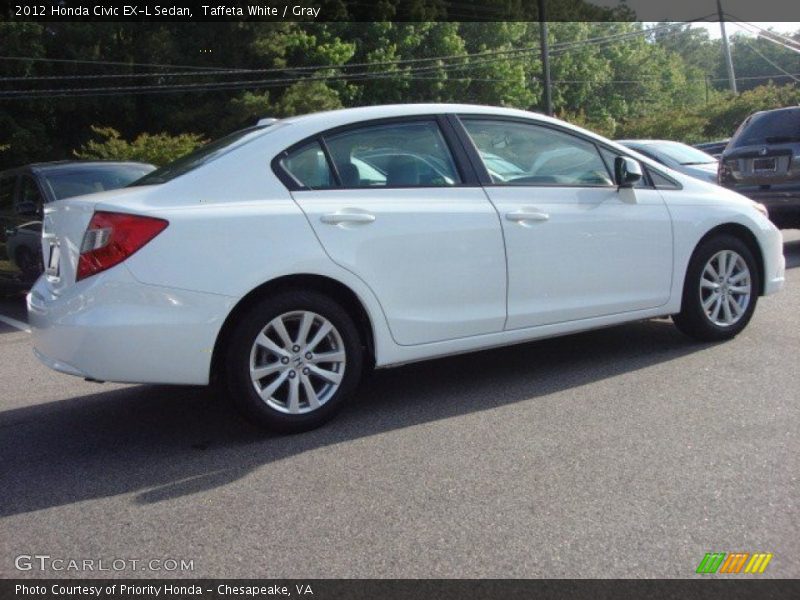 Taffeta White / Gray 2012 Honda Civic EX-L Sedan