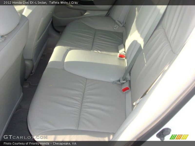 Taffeta White / Gray 2012 Honda Civic EX-L Sedan