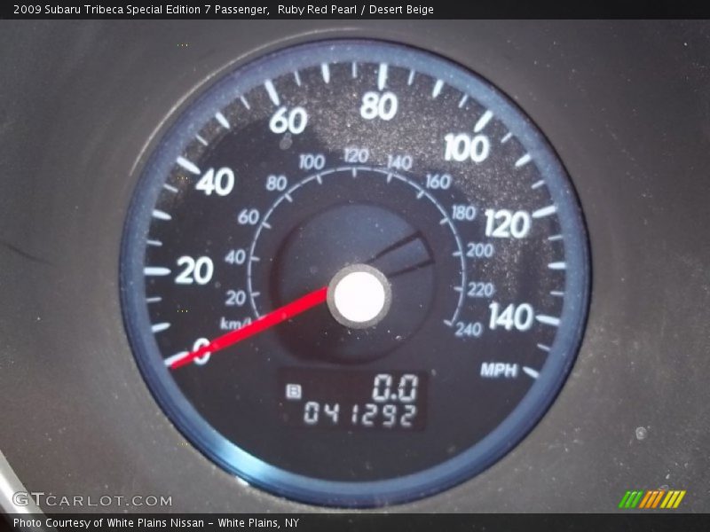 Ruby Red Pearl / Desert Beige 2009 Subaru Tribeca Special Edition 7 Passenger