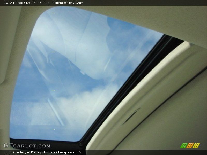Taffeta White / Gray 2012 Honda Civic EX-L Sedan