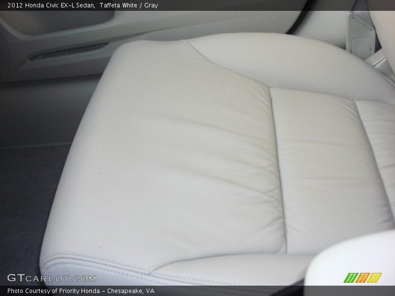 Taffeta White / Gray 2012 Honda Civic EX-L Sedan