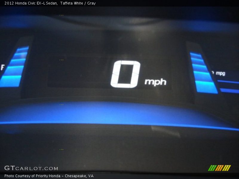 Taffeta White / Gray 2012 Honda Civic EX-L Sedan