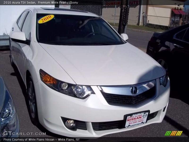 Premium White Pearl / Ebony 2010 Acura TSX Sedan