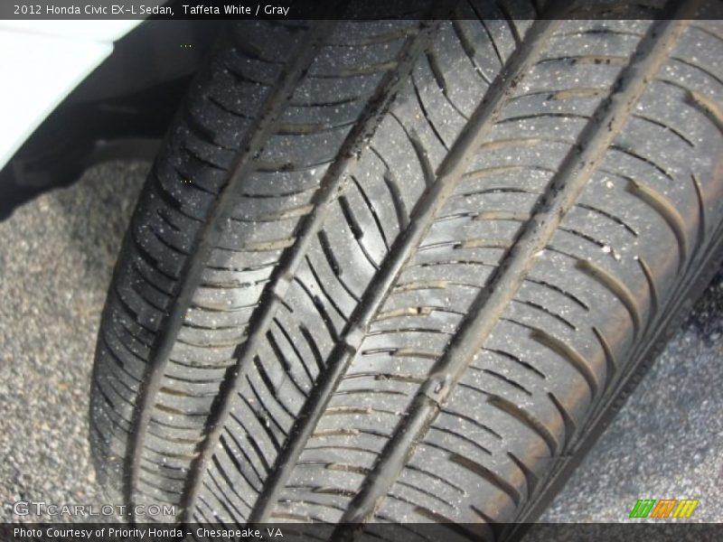 Taffeta White / Gray 2012 Honda Civic EX-L Sedan