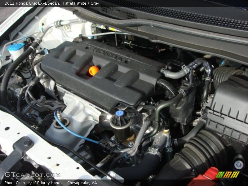Taffeta White / Gray 2012 Honda Civic EX-L Sedan