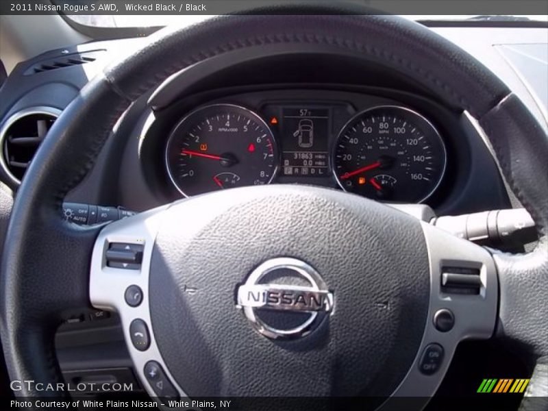 Wicked Black / Black 2011 Nissan Rogue S AWD