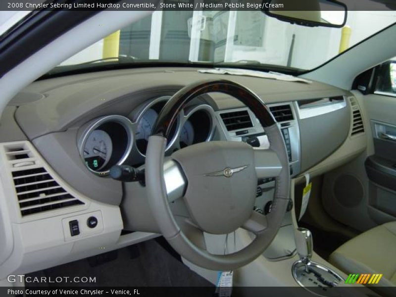 Stone White / Medium Pebble Beige/Cream 2008 Chrysler Sebring Limited Hardtop Convertible