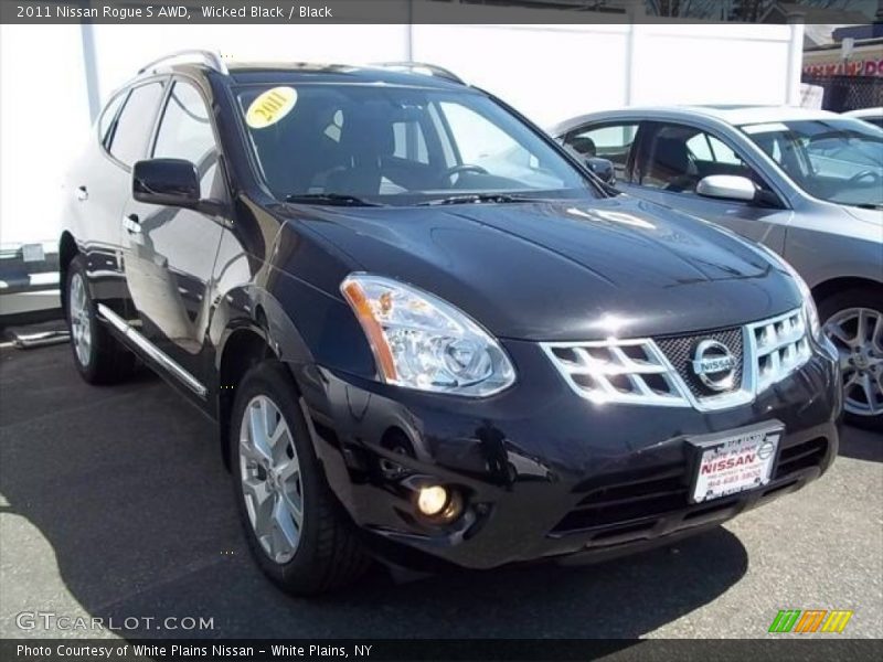 Wicked Black / Black 2011 Nissan Rogue S AWD