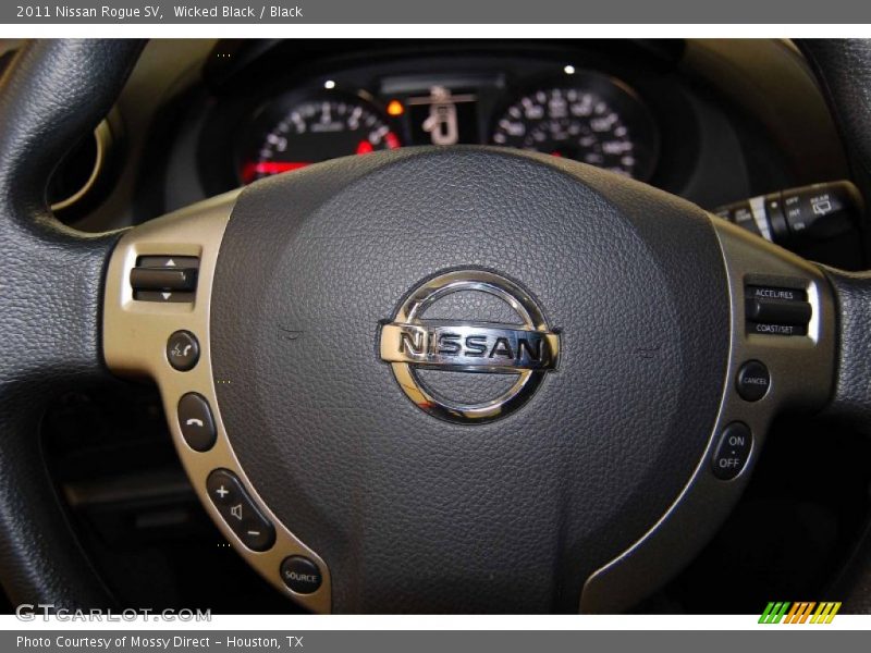Wicked Black / Black 2011 Nissan Rogue SV