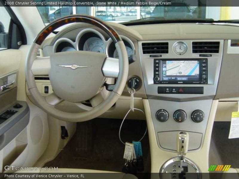 Stone White / Medium Pebble Beige/Cream 2008 Chrysler Sebring Limited Hardtop Convertible