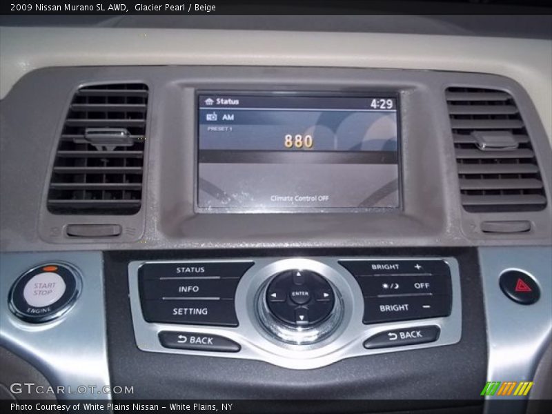 Glacier Pearl / Beige 2009 Nissan Murano SL AWD